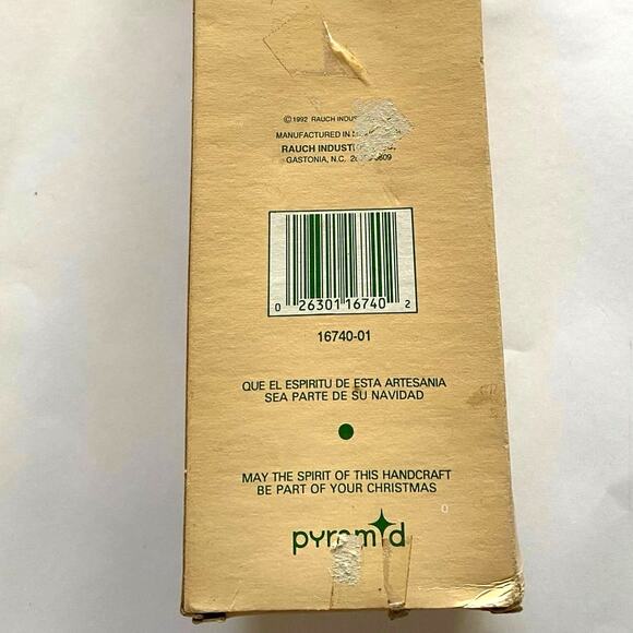 Vintage 11" Gold and Silver‎ Glitter Glass Indent Tree Topper Christmas Rauch 92 - Picture 6 of 9